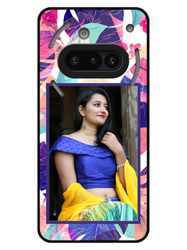 Custom Nothing Phone 3A 5G Custom Glass Phone Case - Abstract Floral Design