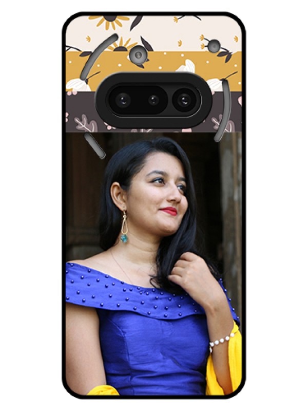 Custom Nothing Phone 3A 5G Custom Glass Phone Case - Stylish Floral Design