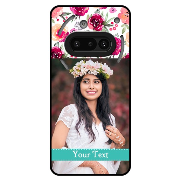 Nothing Phone 3A 5G Custom Glass Phone Case - Water Colors Floral Design Nothing Phone 3A 5G Custom Glass Phone Case - Water Colors Floral Design