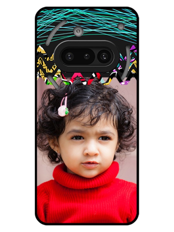 Custom Nothing Phone 3A 5G Custom Glass Phone Case - Neon Abstract Design