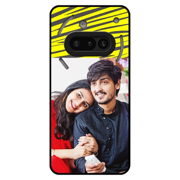 Nothing Phone 3A 5G Custom Glass Phone Case - Yellow Abstract Design Nothing Phone 3A 5G Custom Glass Phone Case - Yellow Abstract Design