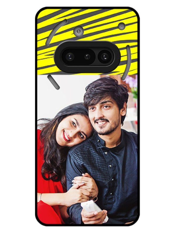 Custom Nothing Phone 3A 5G Custom Glass Phone Case - Yellow Abstract Design