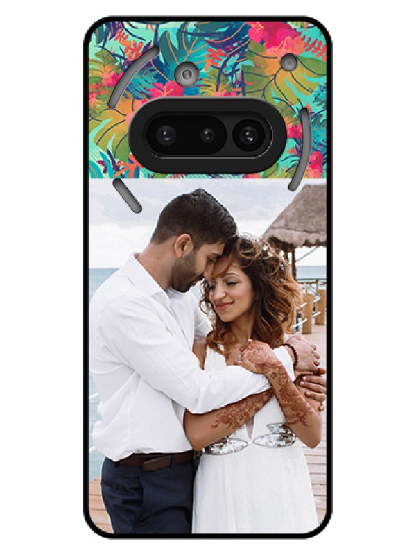 Custom Nothing Phone 3A 5G Custom Glass Phone Case - Watercolor Floral Design