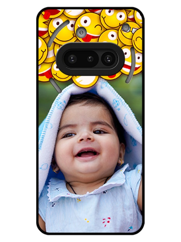 Custom Nothing Phone 3A 5G Custom Glass Phone Case - With Smiley Emoji Design