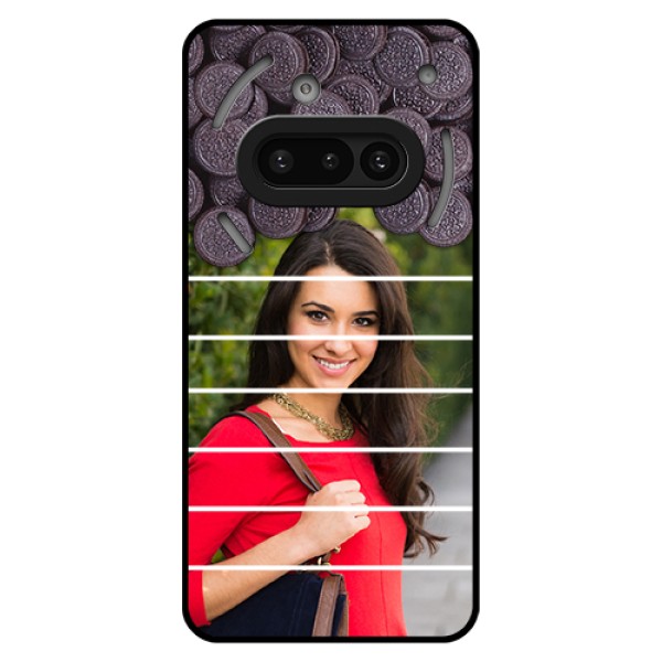Nothing Phone 3A 5G Custom Glass Phone Case - With Oreo Biscuit Design Nothing Phone 3A 5G Custom Glass Phone Case - With Oreo Biscuit Design