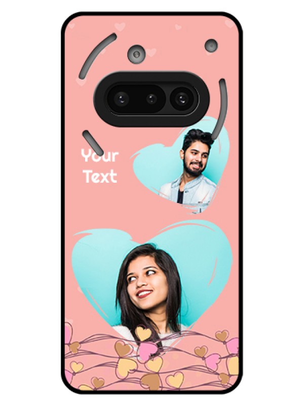 Custom Nothing Phone 3A 5G Custom Glass Phone Case - Love Doodle Design