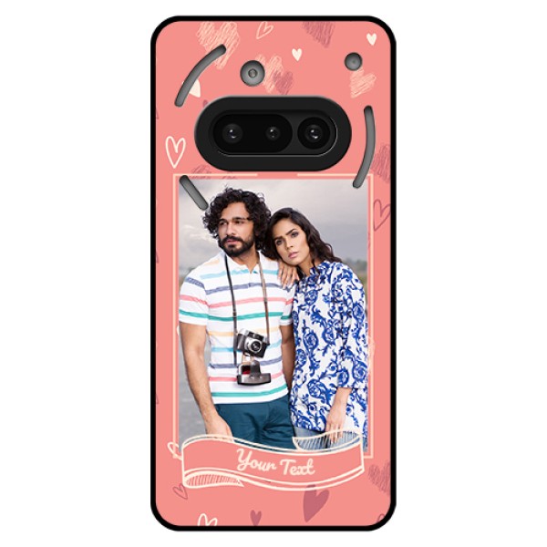 Nothing Phone 3A 5G Custom Glass Phone Case - Love Doodle Art Design