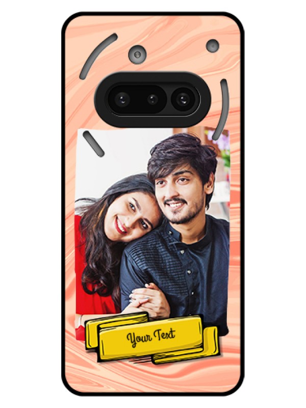 Custom Nothing Phone 3A 5G Custom Glass Phone Case - Marble Texture Design