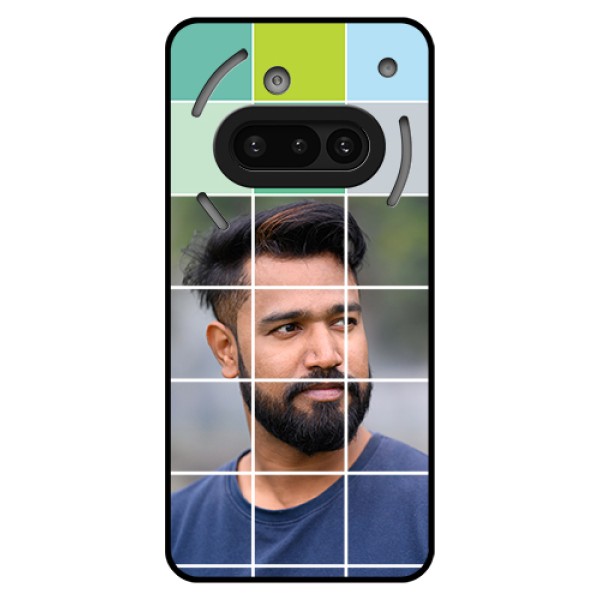 Nothing Phone 3A 5G Custom Glass Phone Case - With White Box Pattern Nothing Phone 3A 5G Custom Glass Phone Case - With White Box Pattern