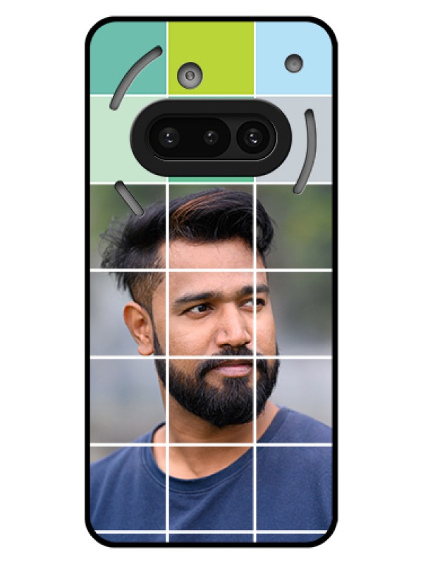 Custom Nothing Phone 3A 5G Custom Glass Phone Case - With White Box Pattern