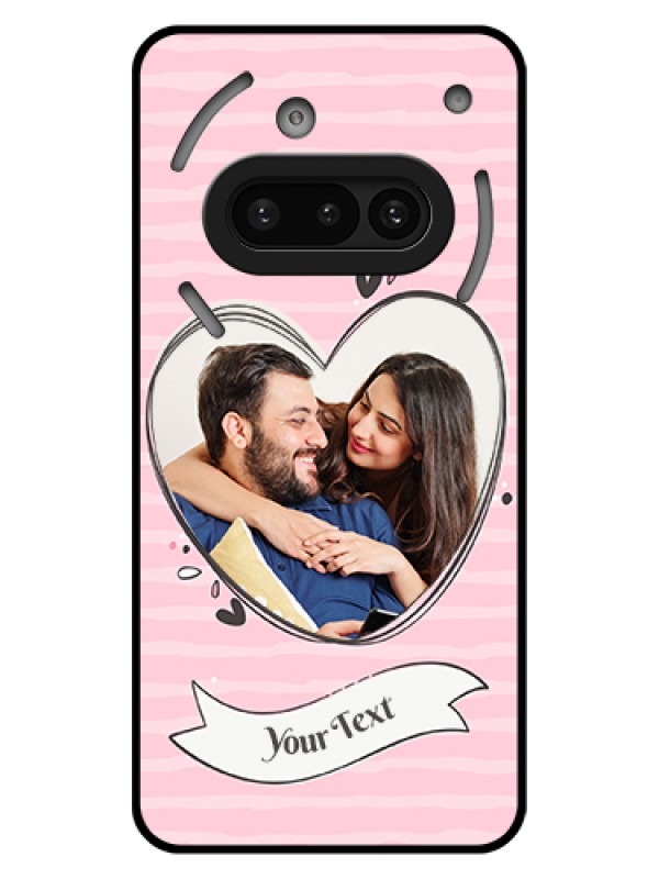 Custom Nothing Phone 3A 5G Custom Glass Phone Case - Vintage Heart Design