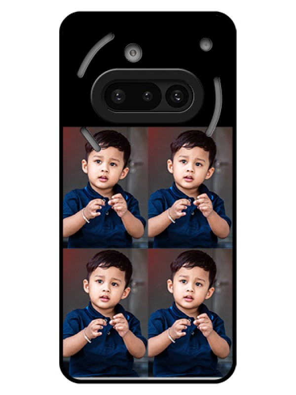 Custom Nothing Phone 3A 5G Custom Glass Phone Case - 4 Image Holder Design