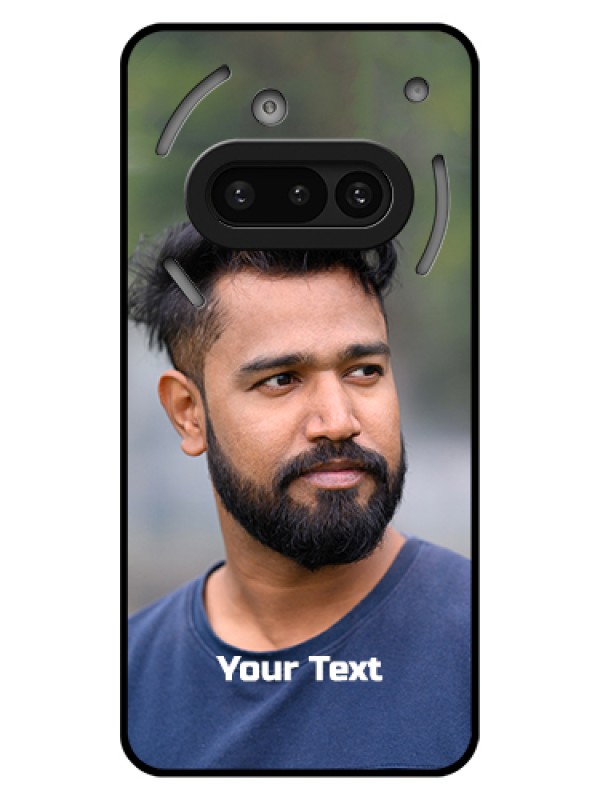 Custom Nothing Phone 3A 5G Custom Glass Phone Case - Photo With Text Design