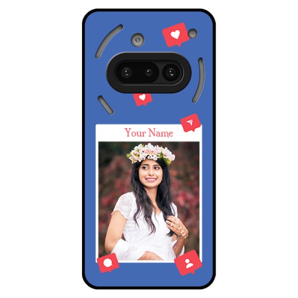 Nothing Phone 3A 5G Custom Glass Phone Case - Like Share And Comment Design