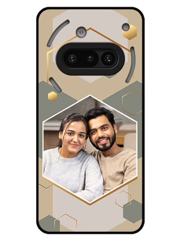 Custom Nothing Phone 3A 5G Custom Glass Phone Case - Stylish Hexagon Pattern Design