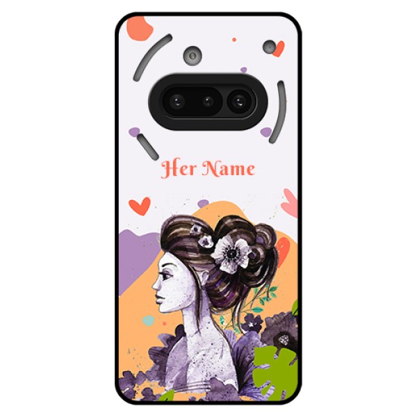Nothing Phone 3A 5G Custom Glass Phone Case - Woman And Nature Design