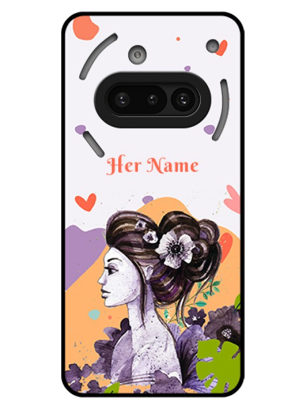Custom Nothing Phone 3A 5G Custom Glass Phone Case - Woman And Nature Design