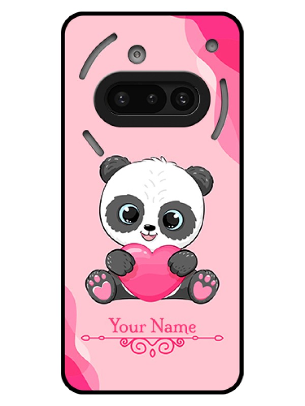 Custom Nothing Phone 3A 5G Custom Glass Phone Case - Cute Panda Design