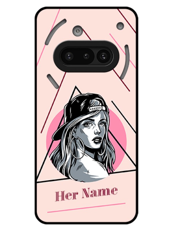 Custom Nothing Phone 3A 5G Custom Glass Phone Case - Rockstar Girl Design