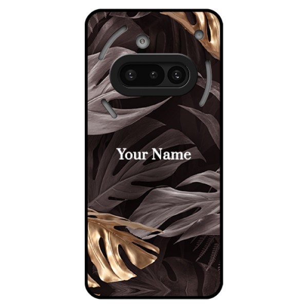 Nothing Phone 3A 5G Custom Glass Phone Case - Wild Leaves Digital Paint Design