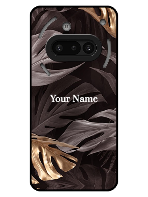 Custom Nothing Phone 3A 5G Custom Glass Phone Case - Wild Leaves Digital Paint Design