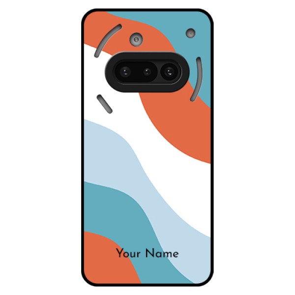 Nothing Phone 3A 5G Custom Glass Phone Case - Coloured Waves Design
