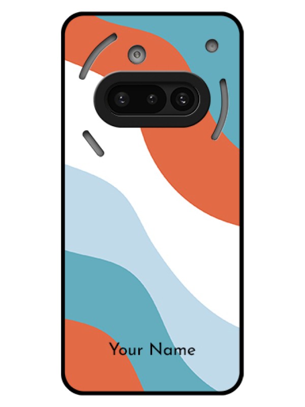 Custom Nothing Phone 3A 5G Custom Glass Phone Case - Coloured Waves Design