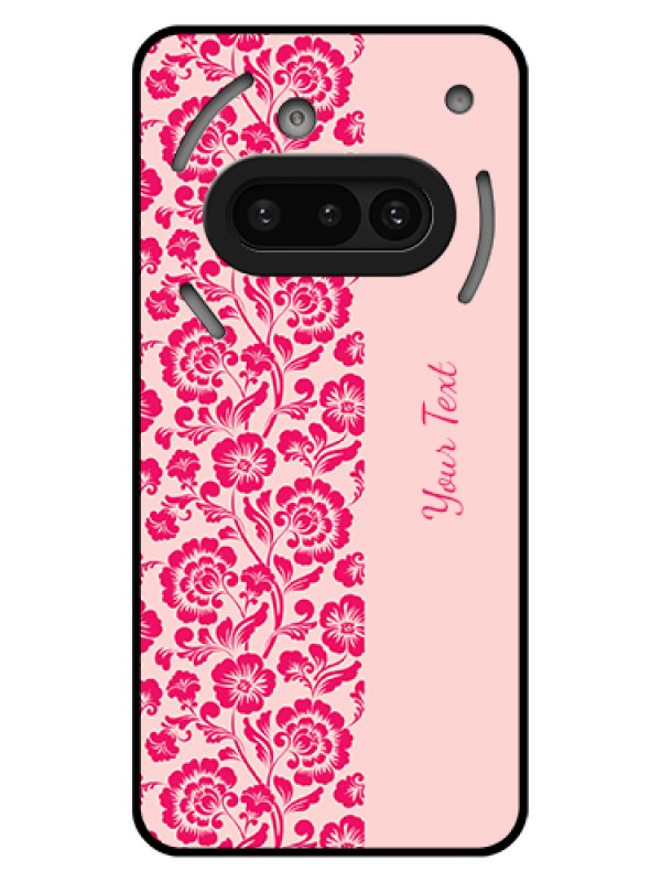 Custom Nothing Phone 3A 5G Custom Glass Phone Case - Attractive Floral Pattern Design