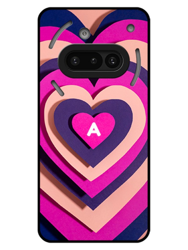 Custom Nothing Phone 3A 5G Custom Glass Phone Case - Cute Heart Pattern Design
