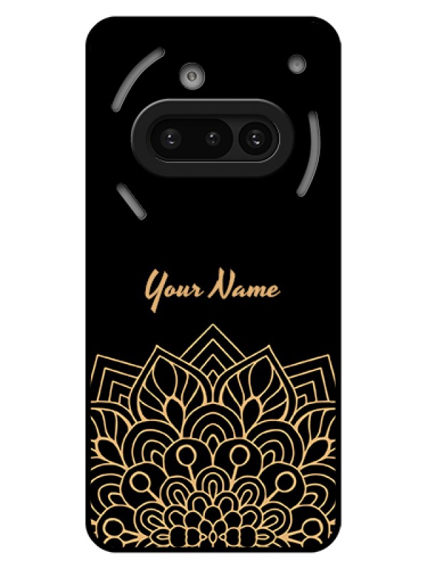 Custom Nothing Phone 3A 5G Custom Glass Phone Case - Golden Mandala Design