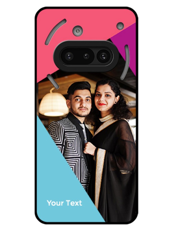 Custom Nothing Phone 3A 5G Custom Glass Phone Case - Stacked Triple Colour Design