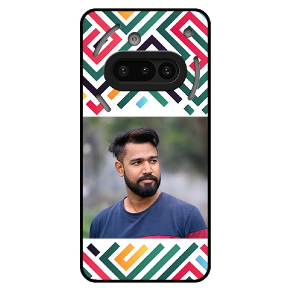 Nothing Phone 3A 5G Custom Glass Phone Case - Colorful Maze Pattern Design Nothing Phone 3A 5G Custom Glass Phone Case - Colorful Maze Pattern Design