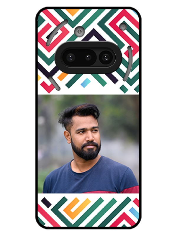 Custom Nothing Phone 3A 5G Custom Glass Phone Case - Colorful Maze Pattern Design