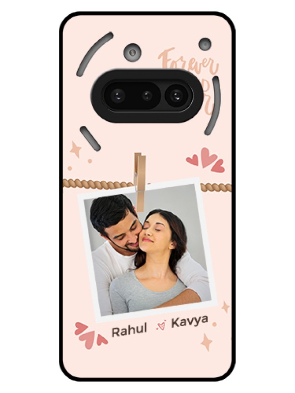 Custom Nothing Phone 3A 5G Custom Glass Phone Case - Forever And Ever Love Design