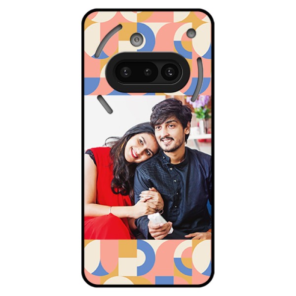 Nothing Phone 3A 5G Custom Glass Phone Case - Semi - Circle Maze Pattern Design Nothing Phone 3A 5G Custom Glass Phone Case - Semi - Circle Maze Pattern Design