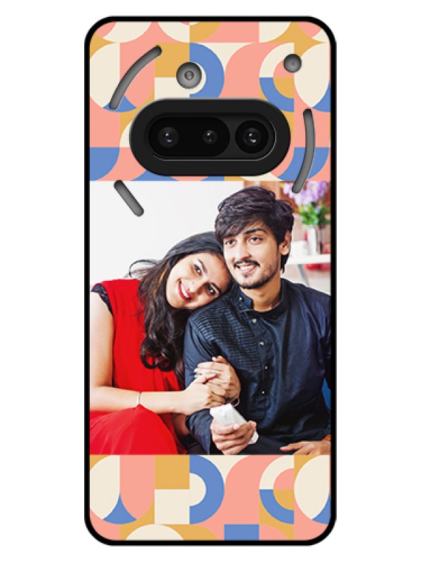 Custom Nothing Phone 3A 5G Custom Glass Phone Case - Semi - Circle Maze Pattern Design