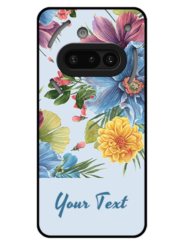 Custom Nothing Phone 3A 5G Custom Glass Phone Case - Stunning Watercolored Flowers Painting Design