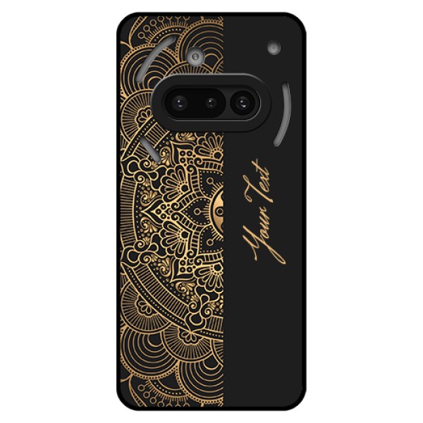 Nothing Phone 3A 5G Custom Glass Phone Case - Mandala Art With Custom Text Design