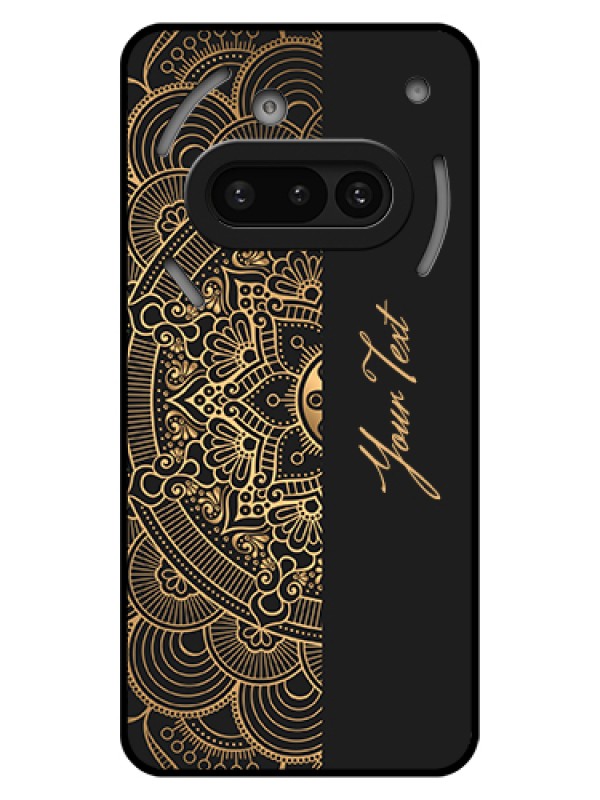 Custom Nothing Phone 3A 5G Custom Glass Phone Case - Mandala Art With Custom Text Design