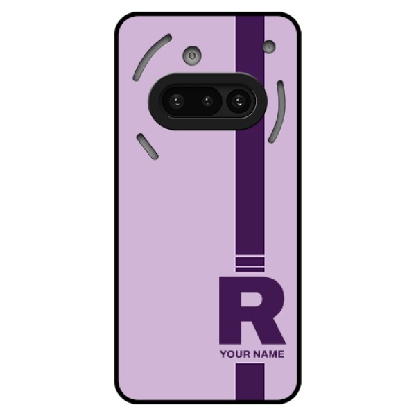 Nothing Phone 3A 5G Custom Glass Phone Case - Simple Dual Tone Stripe With Name Design Nothing Phone 3A 5G Custom Glass Phone Case - Simple Dual Tone Stripe With Name Design