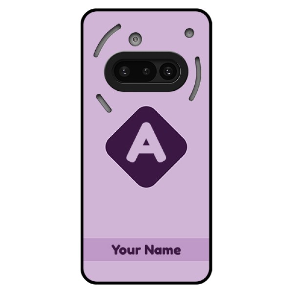 Nothing Phone 3A 5G Custom Glass Phone Case - Custom Letter In Curved Badge Design Nothing Phone 3A 5G Custom Glass Phone Case - Custom Letter In Curved Badge Design