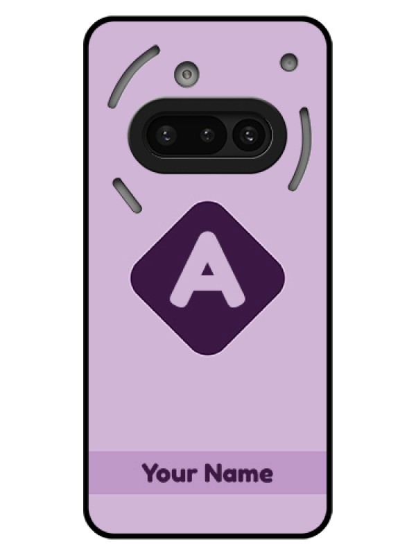 Custom Nothing Phone 3A 5G Custom Glass Phone Case - Custom Letter In Curved Badge Design