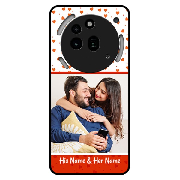 Nothing Phone 3A Pro 5G Custom Glass Phone Case - Orange Love Symbol Design Nothing Phone 3A Pro 5G Custom Glass Phone Case - Orange Love Symbol Design