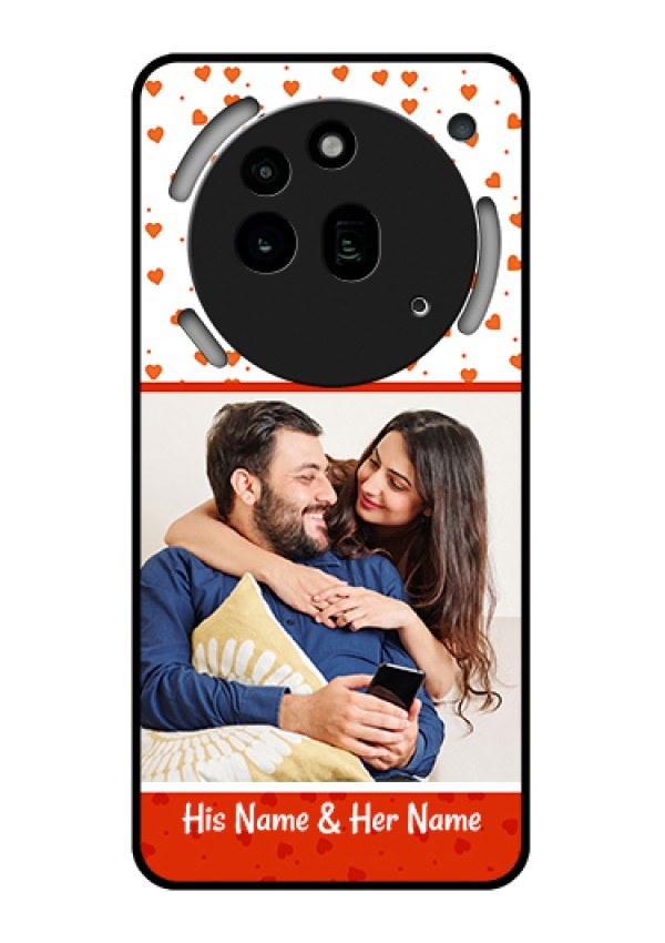 Nothing Phone 3A Pro 5G Custom Glass Phone Case - Orange Love Symbol Design