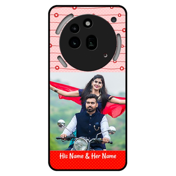 Nothing Phone 3A Pro 5G Custom Glass Phone Case - Red Pattern Case Design