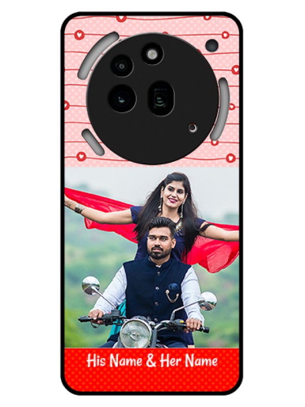 Custom Nothing Phone 3A Pro 5G Custom Glass Phone Case - Red Pattern Case Design