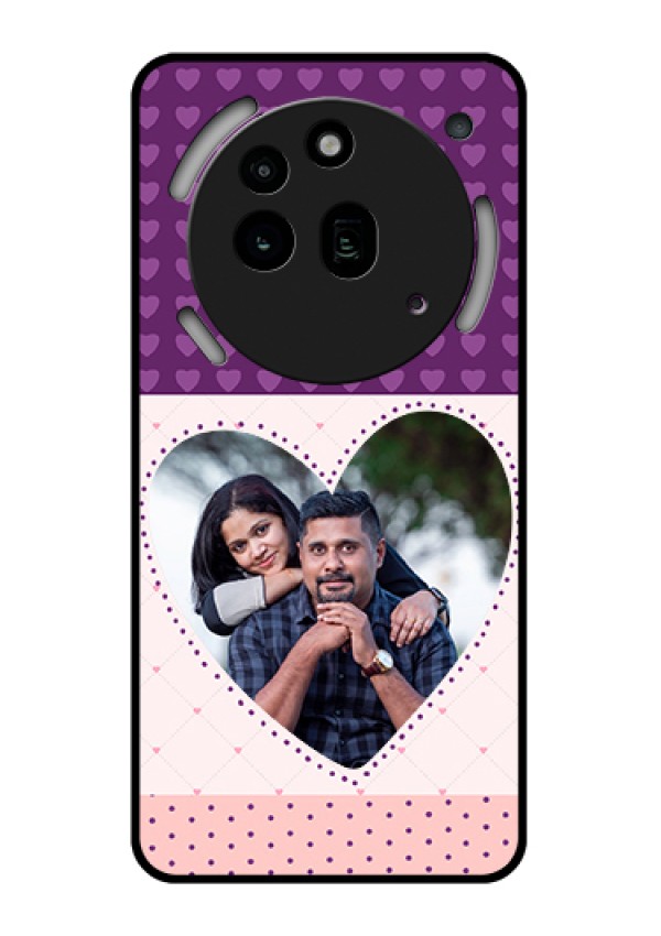 Nothing Phone 3A Pro 5G Custom Glass Phone Case - Violet Love Dots Design