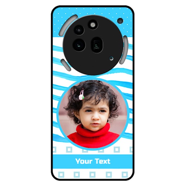 Nothing Phone 3A Pro 5G Custom Glass Phone Case - Simple Blue Case Design Nothing Phone 3A Pro 5G Custom Glass Phone Case - Simple Blue Case Design