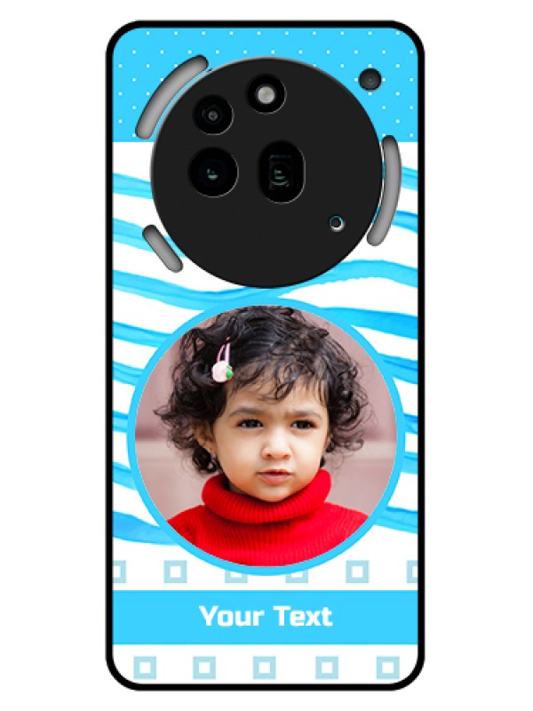 Custom Nothing Phone 3A Pro 5G Custom Glass Phone Case - Simple Blue Case Design