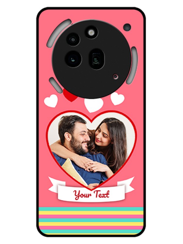 Custom Nothing Phone 3A Pro 5G Custom Glass Phone Case - Love Shapes Doodle Design